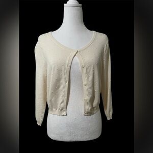 Elle cream cardigan size M
